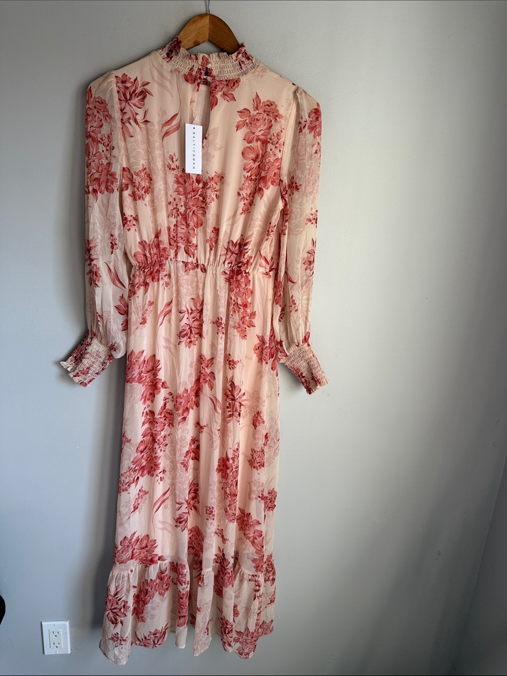 NEW Baltic Born Luciana Maxi Dress | Beige + Rose - Picture 3 of 9